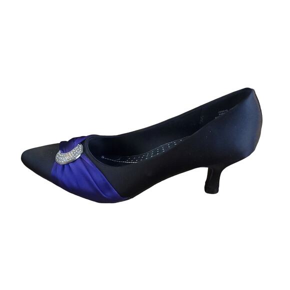 Angel Steps Black Purple Pumps Women's US Size 7.5 Dress Gothic Moon Elegant - Picture 11 of 16